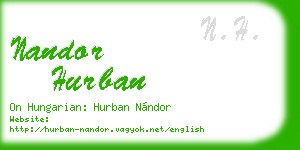 nandor hurban business card